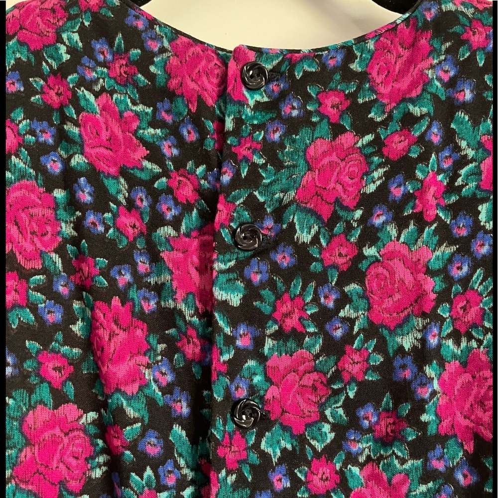 SOLD Vintage Pioneer Style Floral Long Sleeve Dress - Picture 8 of 16